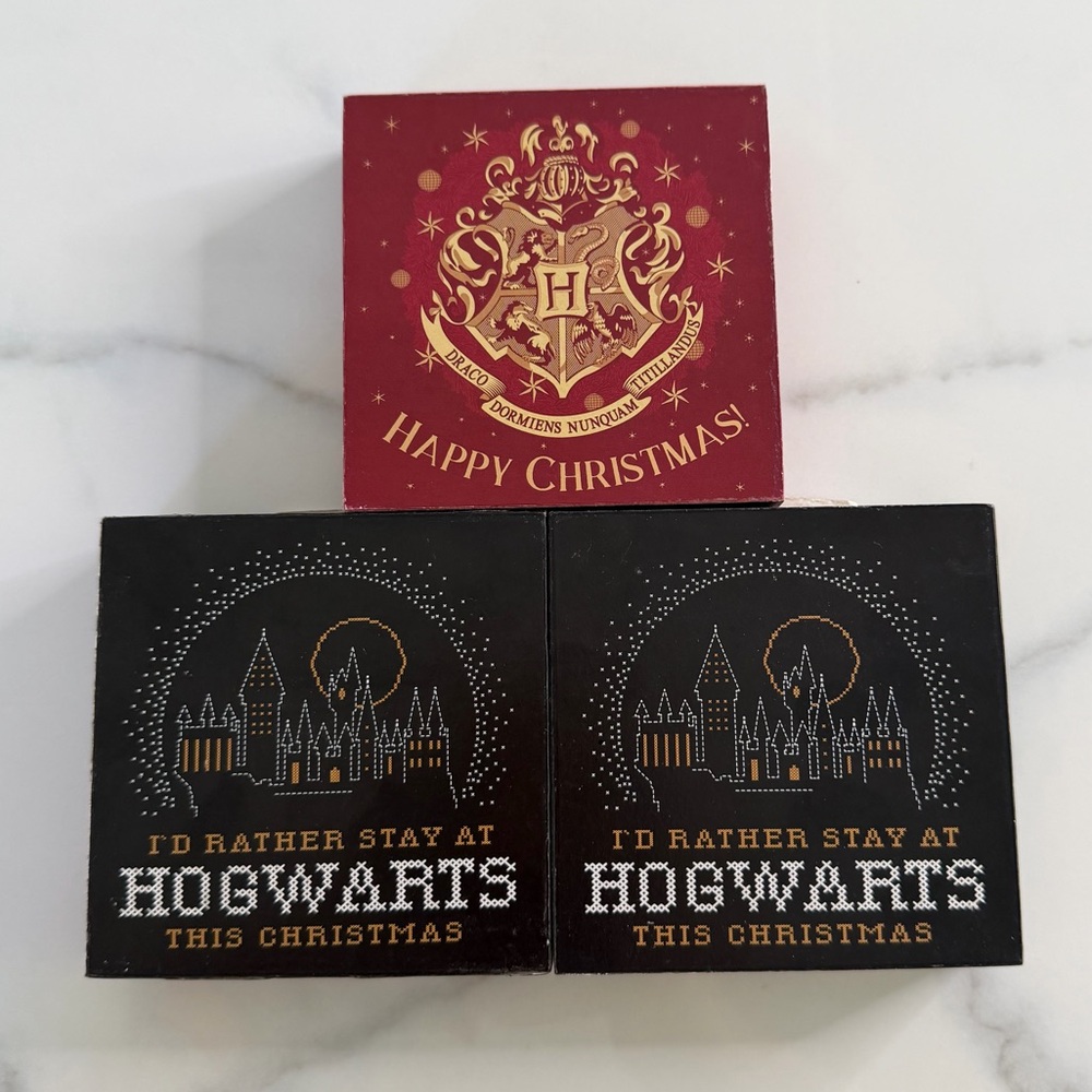 NWT Harry Potter Christmas blocks decor - set of 3